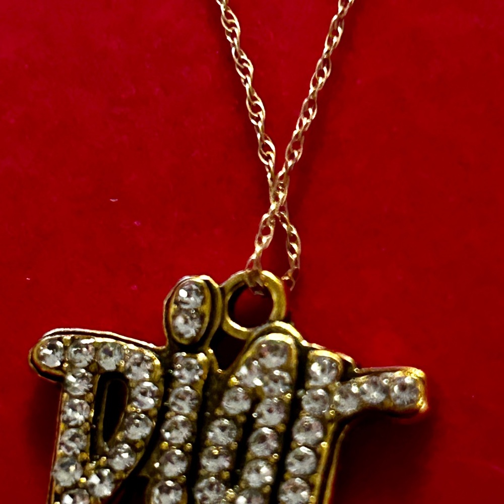 14K Gold delicate chain with Upcycled zipper pull. - Picture 5 of 6